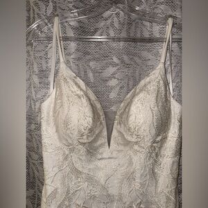 Clarisse White Wedding Dress w/ Skirt Size 4